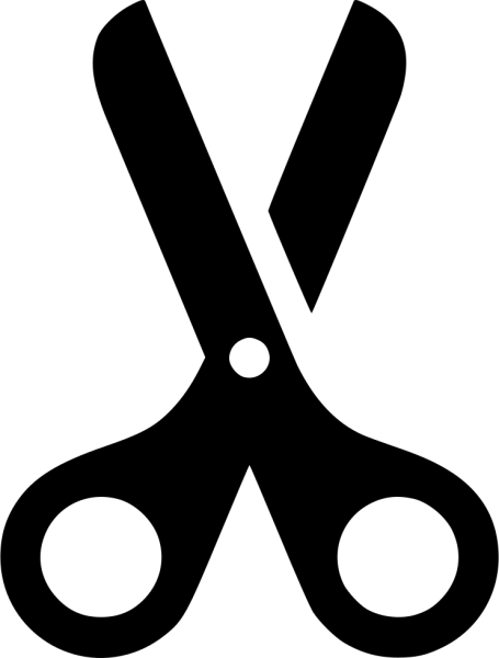 Смайлик смайлик с ножницами