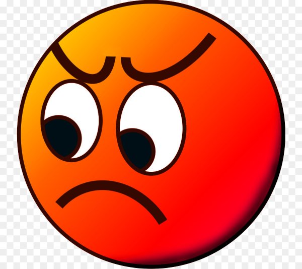 Смайлик оранжевый недовольный