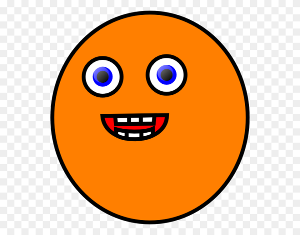 Смайл смеется оранжевый