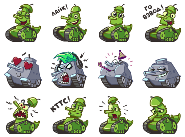 Наклейки с танками