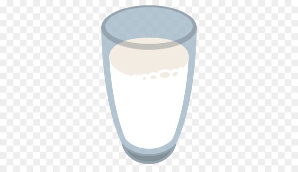 Стакан с молоком на прозрачном фоне