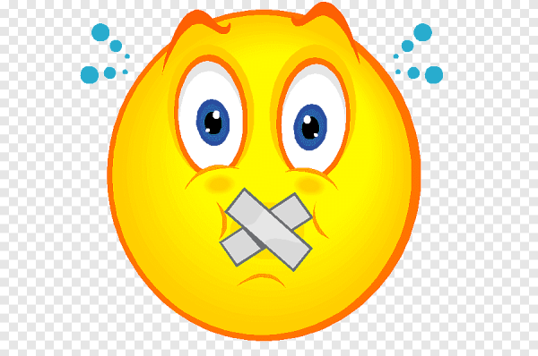 Смайлик с заклеенным ртом