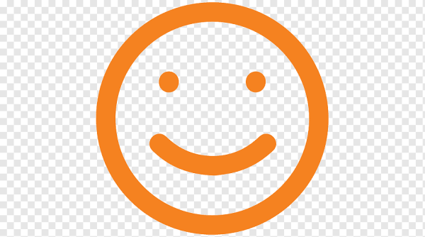 Оранжевый смайлик с улыбкой