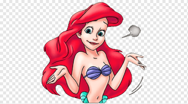 Русалочка на белом фоне