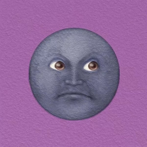 Смайлик Луна с лицом