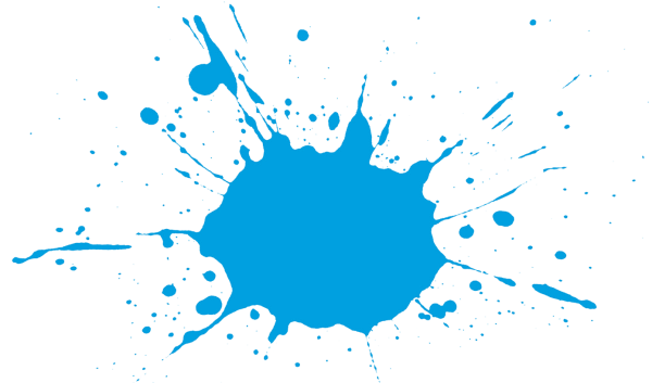 Пятна краски на прозрачном фоне