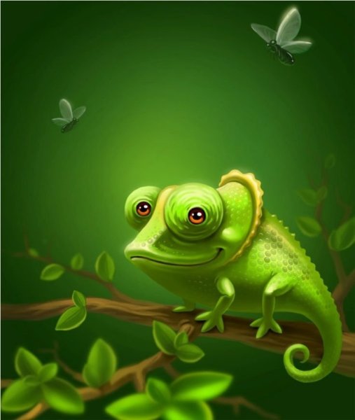 Хамелеон рисунок