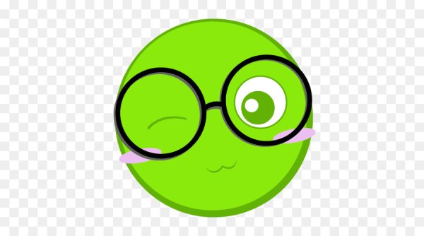 Улыбающийся круг в очках