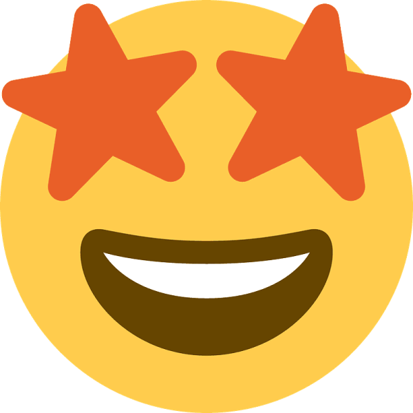 Emoji со звездочками в глазах
