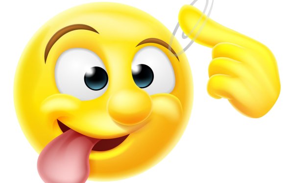 Смайлик крутит у Виска пальцем