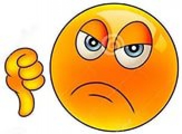 Смайлик большой палец вниз