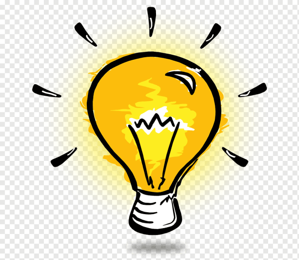 Горящая лампочка идея