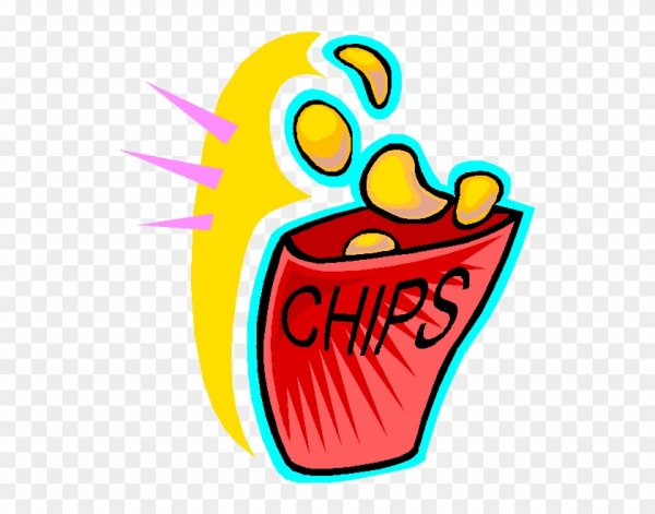 Мультяшный чипсы на прозрачном фоне