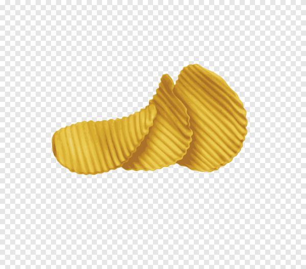 Чипсы рифленые на белом фоне