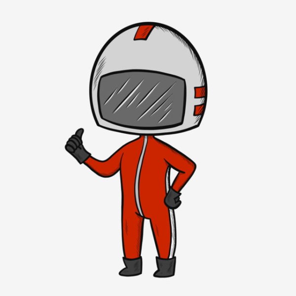 Шлем автогонщика мультяшный