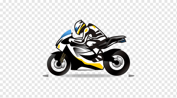 Смайлик на мотоцикле