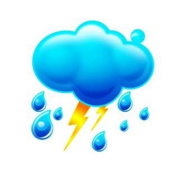 Туча с дождем и молнией