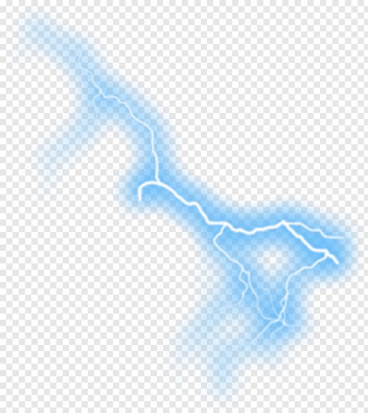 Молния на прозрачном фоне