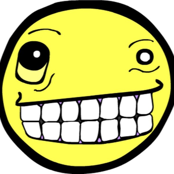 Мультяшная улыбка во весь рот