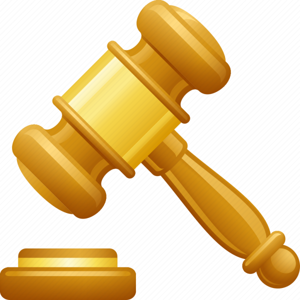 Судебный молоток нарисованный