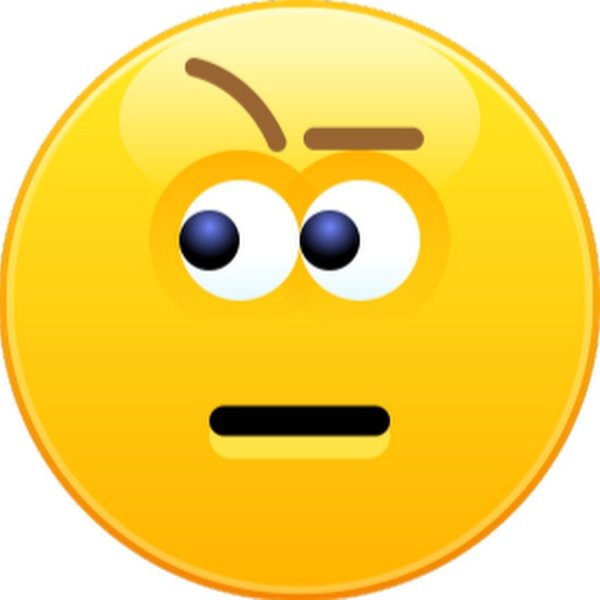 Смайлик с поднятой бровью