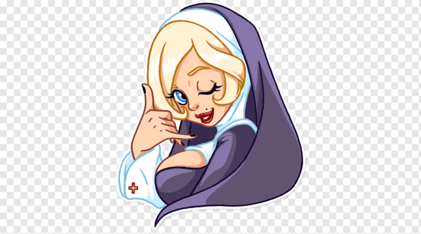 Telegram Stickers непослушная монашка