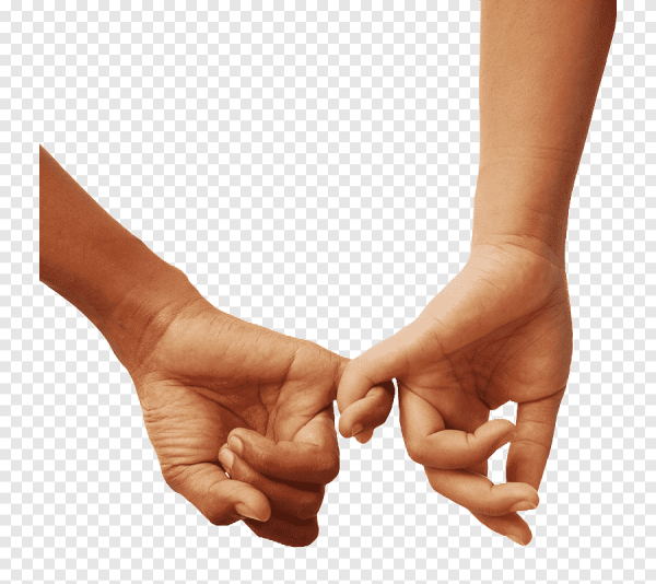 Руки вместе на прозрачном фоне