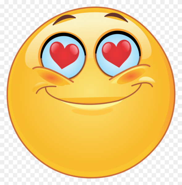 Большой смайлик влюбленный