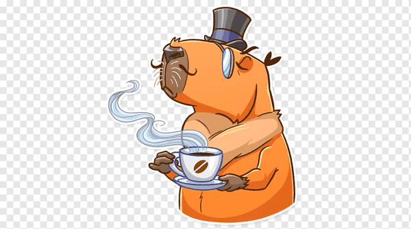 Смешные Стикеры с капибарой