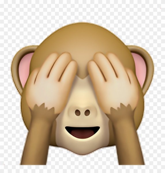 Смайлик обезьяна закрывает глаза