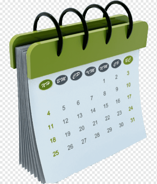 Календарь для детей на прозрачном фоне