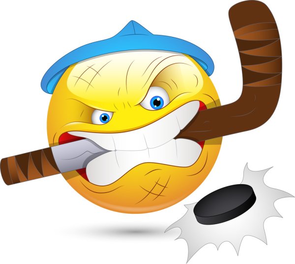 Смайлик с клюшкой