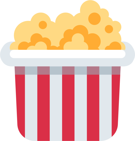 Смайлик с попкорном