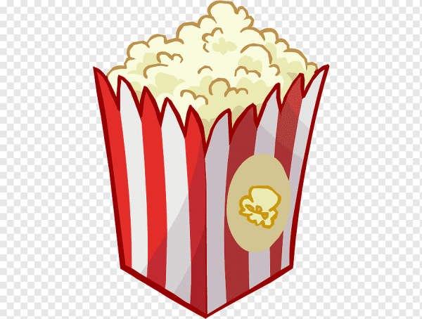 Кино с попкорном стикер