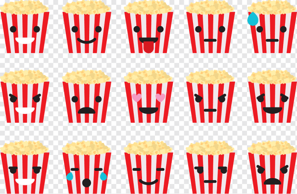 Смайлик с попкорном