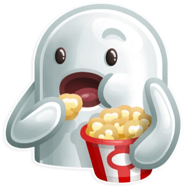 Смайлик с попкорном