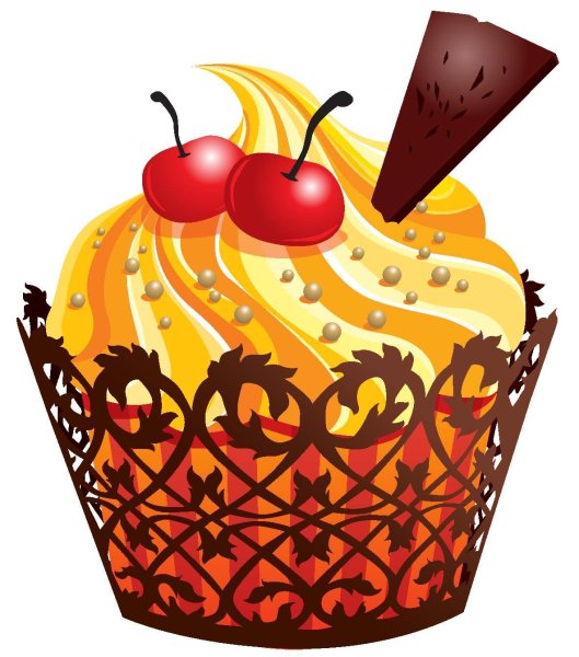 Осенний торт на прозрачном фоне