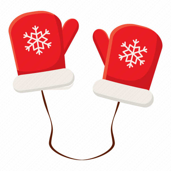 Варежка красная мультяшная