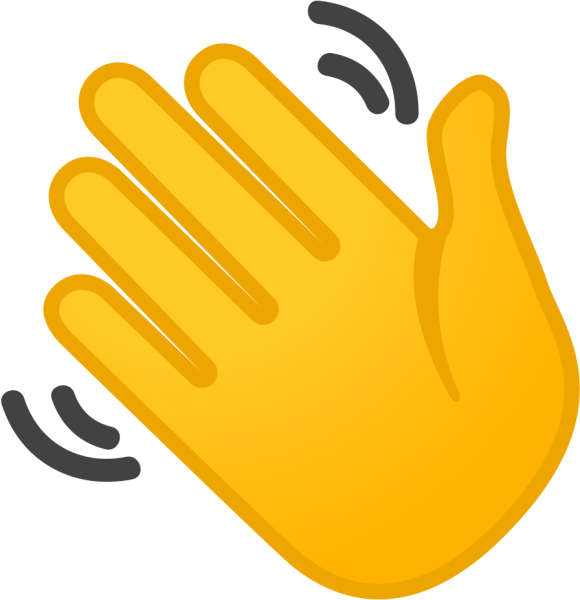 Машет рукой