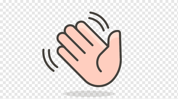 Машет рукой