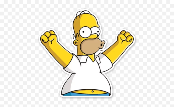 Гомер симпсон на белом фоне