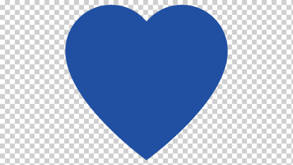 Синие сердечки на прозрачном фоне