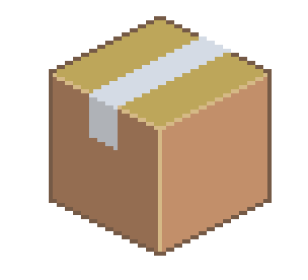 Ящик пиксель арт