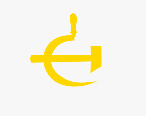 Серп и молот желтый без фона