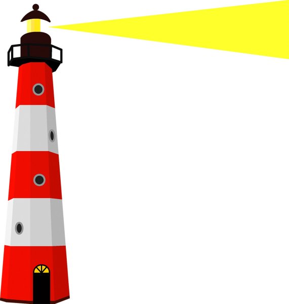 Маяк для детей на прозрачном фоне