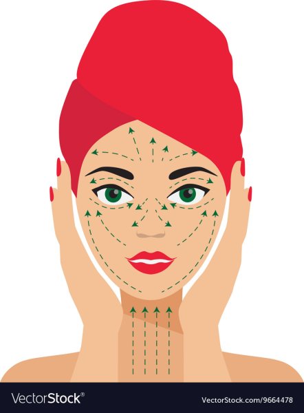 Массаж лица нарисованный