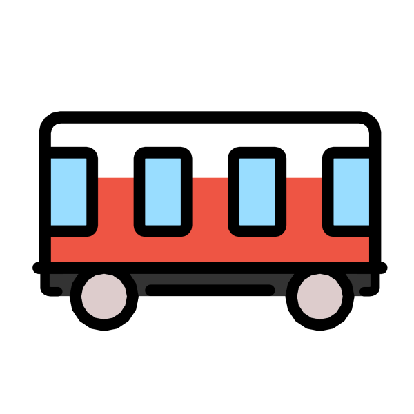 Поезд с вагонами клипарт