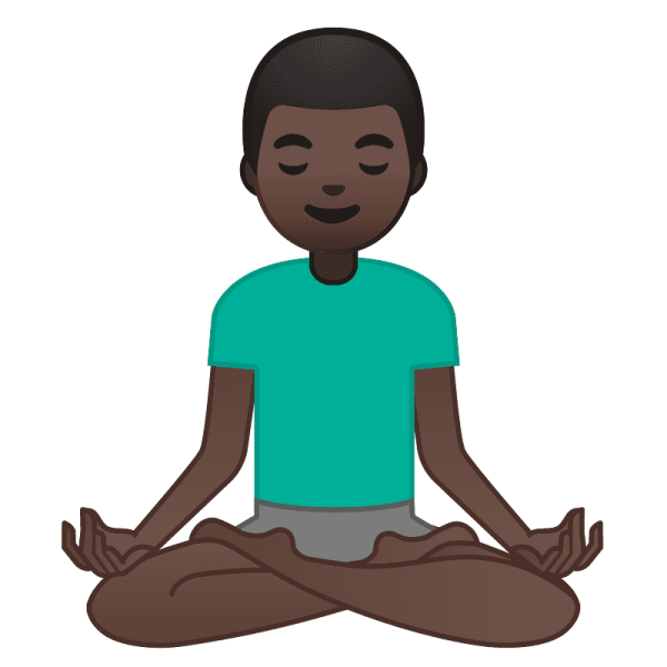 Смайлик в позе лотоса