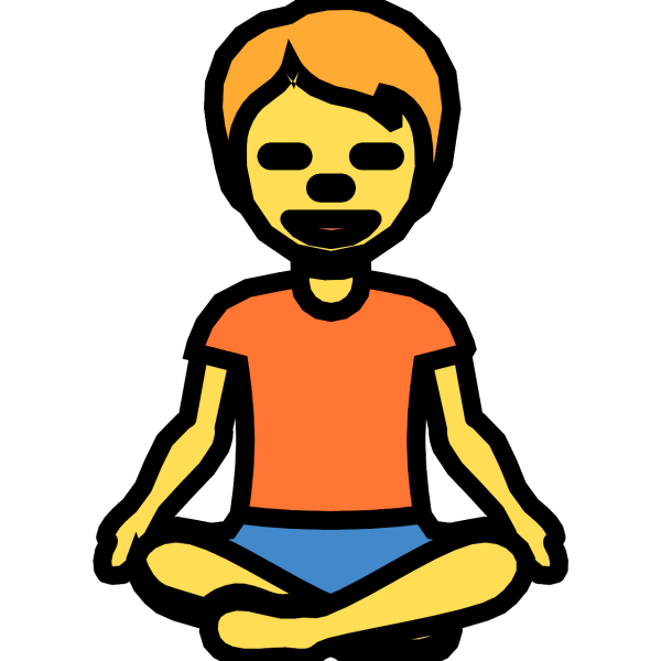 Смайлик в позе лотоса