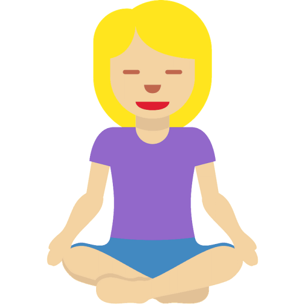 Смайлик в позе лотоса